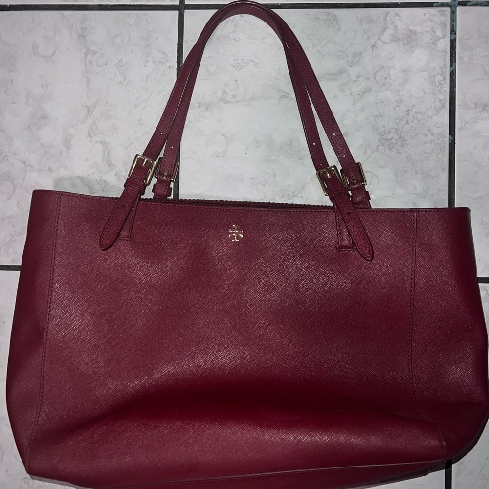 Tory Burch Deep Red Tote Bag